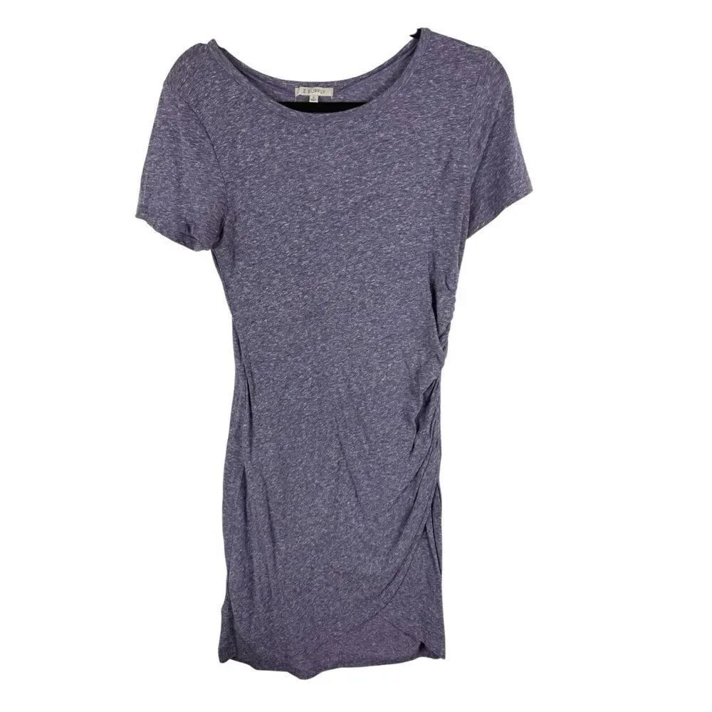 Z Supply Purple T-Shirt faux wrap dress - size s